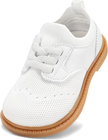 STQ KIDS Wide Toe Box Toddler Boys Dress Shoes Slip On Breathable Oxfords Sneakers for Party School Uniform in Kuwait