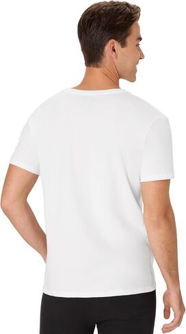 مجموعة تي شيرت داخلي رجالي Hanes Ultimate، 4 قطع، قميص داخلي مريح للغاية برقبة على شكل حرف V قابل للتمدد، حزمة متعددة القيمة in Kuwait