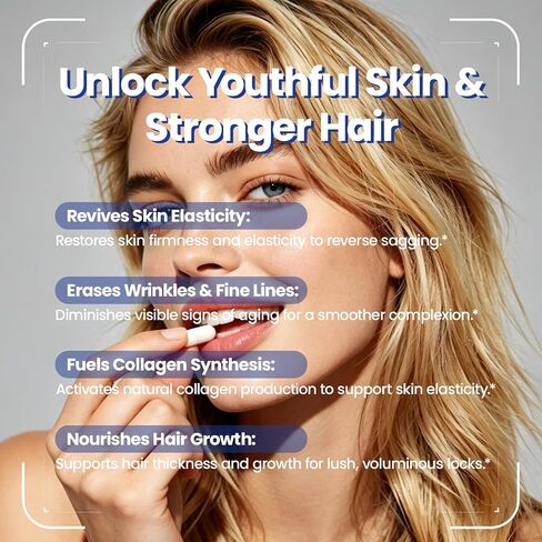 GHK-Cu Copper Peptide Supplement - Pure GHK-Cu Copper Peptide 120mcg, Systemic Collagen & Skin Support, Improved Hair Thickness & Tissue Repair, Zinc-Free for Custom Stacking - 90 Capsules in Saudi Arabia