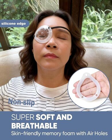 AMZVIO Clear Eye Shield After Surgery 2 Pack Medical Eye Patch Hard Plastic Eye Cover with Adjustable Strap & Soft Silicone Edge,Comfortable Eye Protection for Sleeping in Saudi Arabia