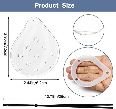 AMZVIO Clear Eye Shield After Surgery 2 Pack Medical Eye Patch Hard Plastic Eye Cover with Adjustable Strap & Soft Silicone Edge,Comfortable Eye Protection for Sleeping in Saudi Arabia