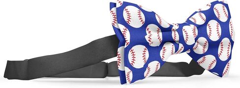 Adjustable Pre-tied bow tie for toddler Boys (Baseball Pattern) Elegant Cute Bowties for Dogs Cats Pets in Kuwait