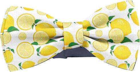 Pre-Tied Bow-Tie (Lemon 2 Pattern) Adjustable Bowties for Kids, Toddlers, Adults, Dogs, Cats, Pets in Saudi Arabia