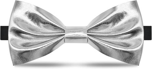 Leather Bow Ties Small, Pre-tied Little Bow Tie Solid Color Bowtie for School Party Uniform Dress in Kuwait