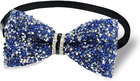 Bow Ties for Boys Girls, Pre-tied Adjustable Kids Bow Tie with Crystal Boys Bowties for School Graduation Party in Kuwait