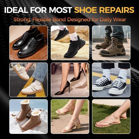 Shoe Glue 30g, Waterproof Clear Shoe Sole Repair Adhesive, Heavy Duty Shoes Glue Fixes Cracks and Debond, Clear-Drying Leather Repair Glue Kit for, Boots, Leather, Sneakers, Rubber, Canvas in Saudi Arabia