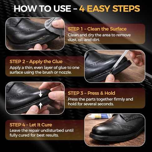 Shoe Glue 30g, Waterproof Clear Shoe Sole Repair Adhesive, Heavy Duty Shoes Glue Fixes Cracks and Debond, Clear-Drying Leather Repair Glue Kit for, Boots, Leather, Sneakers, Rubber, Canvas in Saudi Arabia