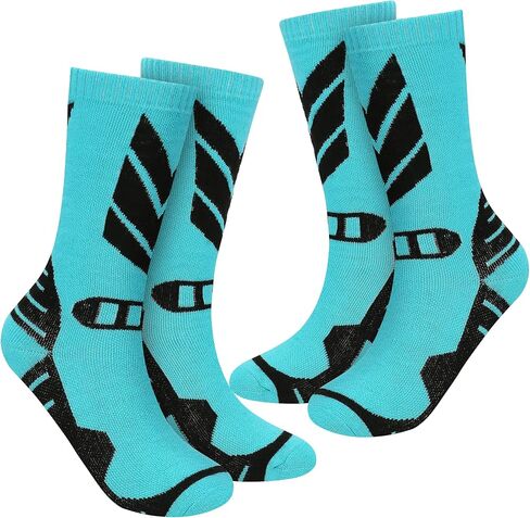 Warm Kids Ski Socks - 2 Pairs Merino Wool and Cotton Fix Material Skiing Socks, Knee High Winter Warm Snowboard Thermal Socks For Boys Girls Toddlers in Saudi Arabia