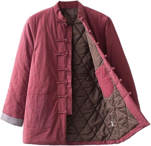 GVILTY Winter Warm Tang Suit Chinese Traditional Clothing, Man Kung Fu Clothing Tops Martial Art Jacket Coats in Saudi Arabia