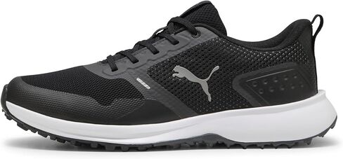 Puma Golf Men's Fusion Grip 6 Golf Shoe, Puma Black-Asphalt, 14 in Kuwait