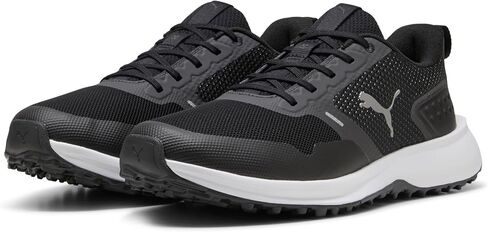 Puma Golf Men's Fusion Grip 6 Golf Shoe, Puma Black-Asphalt, 14 in Kuwait