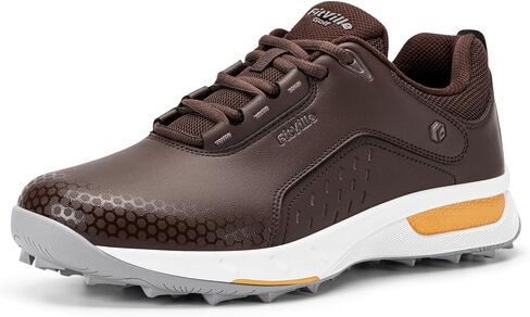 FitVille Wide & Extra Wide Spikeless Golf Shoes for Men, Professional Outdoor Water Resistant Golf Shoes Men for Course | Pro-GreenEase V5 in Kuwait