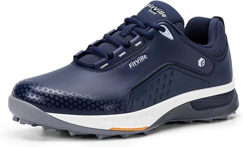 FitVille Wide & Extra Wide Spikeless Golf Shoes for Men, Professional Outdoor Water Resistant Golf Shoes Men for Course | Pro-GreenEase V5 in Kuwait