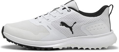 Puma Golf Men's Fusion Grip 6 Golf Shoe, Puma White-Puma Black, 8.5 in Kuwait