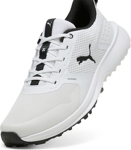 Puma Golf Men's Fusion Grip 6 Golf Shoe, Puma White-Puma Black, 8.5 in Kuwait