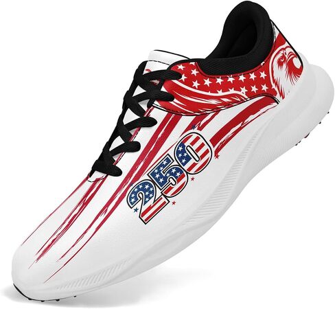 250th Anniversary Golf Shoes for Men Women, American Flag Patriotic Spikeless Golf Shoes Vent Sole Non-Slip Sneakers in Saudi Arabia