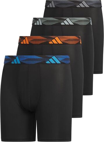 ملابس داخلية طويلة للأطفال من adidas Boys Performance مصنوعة من الألياف الدقيقة (4 عبوات أو 3 عبوات). in Kuwait