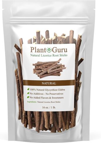 Licorice Root Chew Sticks (Mulethi) 1 lb. - Glycyrrhiza Glabra - Yashimadhu Dried Whole Natural Root from Turkey - Premium Herbal Botanical in Saudi Arabia