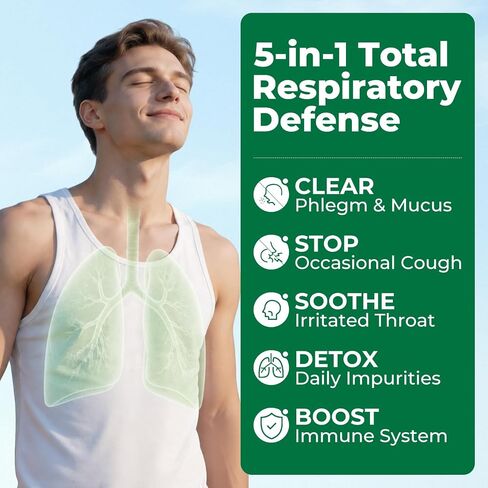OxyEnergy Mullein Leaf Extract for Lungs, 9-in-1 Lung Detox for Smokers with Thyme, Ivy, Licorice & Quercetin, Mucus Relief, Respiratory & Immune Support, Alcohol Free, Non-GMO, 21 Sticks Mint Berry in Saudi Arabia