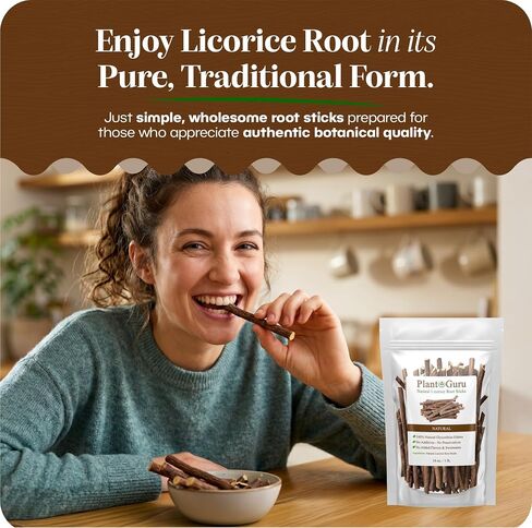 Licorice Root Chew Sticks (Mulethi) 8 oz. - Glycyrrhiza Glabra - Yashimadhu Dried Whole Natural Root from Turkey - Premium Herbal Botanical in Saudi Arabia