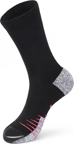 Toe Protection Dual Anti Slip Crew Socks, Anti Blister Cushioned Athletic Socks, Breathable Moisture Wicking for Soccer Running Basketball Hiking Cycling for Men Women in Saudi Arabia