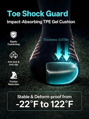Toe Protection Dual Anti Slip Crew Socks, Anti Blister Cushioned Athletic Socks, Breathable Moisture Wicking for Soccer Running Basketball Hiking Cycling for Men Women in Saudi Arabia