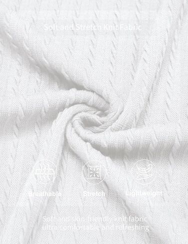 COOFANDY Men's Mock Turtleneck Sweater Short Sleeve Casual Knit Tee Slim Fit Cable Ribbed Texture Pullover Tops in Kuwait