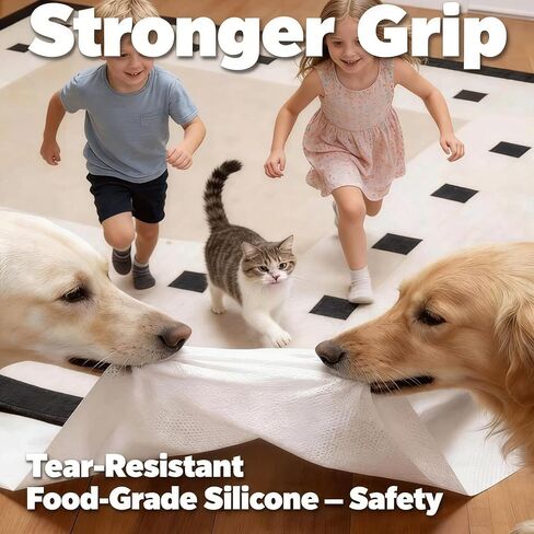 Mayhawk Non-Slip Rug Gripper Pad: Vacuum Tech for Stronger Grip, Adhesive and Residue-Free Silicone, Safe for Hardwood Tile & LVP, BPA-Free, Machine Washable, Odorless Tear-Resistant, 2x3 Ft Thin in Kuwait