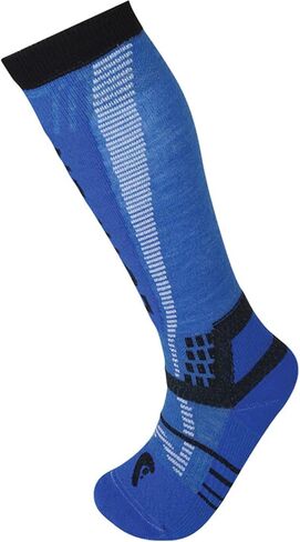 Lorpen T3 Kid's Ski Light Eco Sock, Great for Winter Sports, Eco-Friendly & Sustainable, Tall and Cushioned, Blue, Size Medium in Kuwait