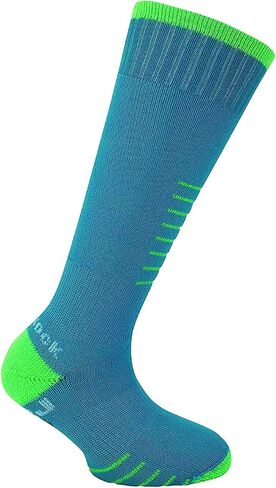 جوارب Eurosock للجنسين للأطفال Snowbase Jr Kids Snow Ski، تركواز، مقاس صغير أمريكي in Kuwait