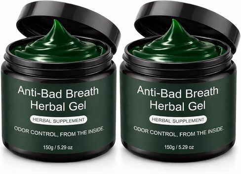 Anti-Bad Breath Herbal Gel Supplement, Internal Freshening Formula with Parsley, Green Tea, Lemon Balm, Clove Bud Oil, Peppermint Oil & Chlorophyllin, Natural Mint Flavor (1PCS) in Kuwait