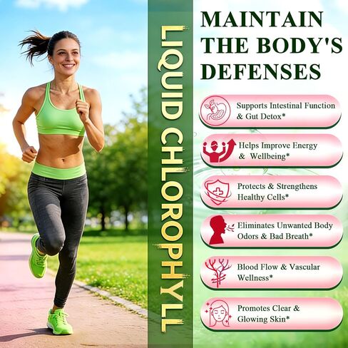 Liquid Chlorophyll Drops, Chlorophyll Supplements w. Beetroot & Vitamin C for Antioxidant Cleanse & Internal Freshness, Natural Liquid Chlorophyll for Women & Men, Fast Absorption Than Capsules Pills in Saudi Arabia
