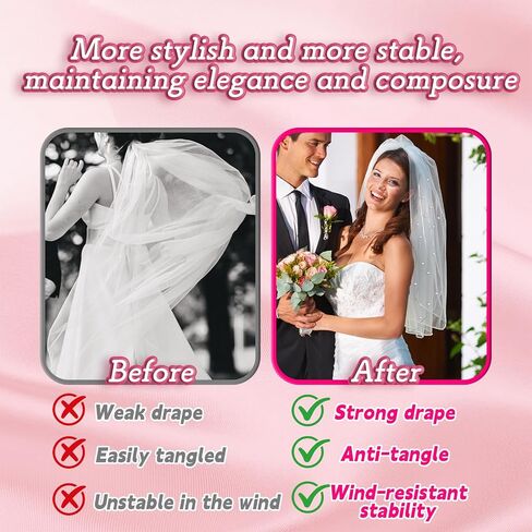 HAIOLORPRO 24 Pairs Veil Weights Magnetic, Double-Sided Pearl Veil Weights for Securing Long Veils - Strong Hold & Non-Damaging, Premium Outdoor Wedding Accessories for Brides (White) in Saudi Arabia