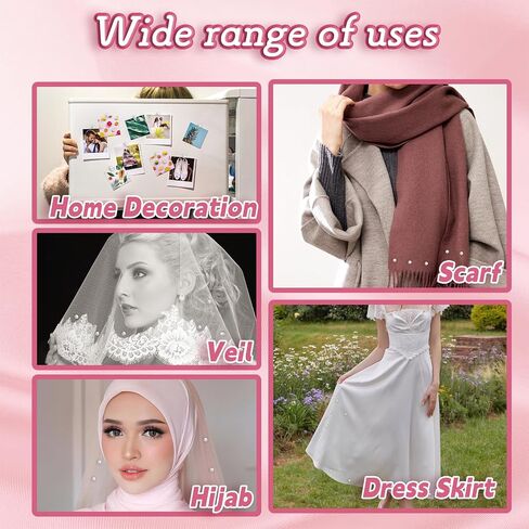 HAIOLORPRO 24 Pairs Veil Weights Magnetic, Double-Sided Pearl Veil Weights for Securing Long Veils - Strong Hold & Non-Damaging, Premium Outdoor Wedding Accessories for Brides (White) in Saudi Arabia