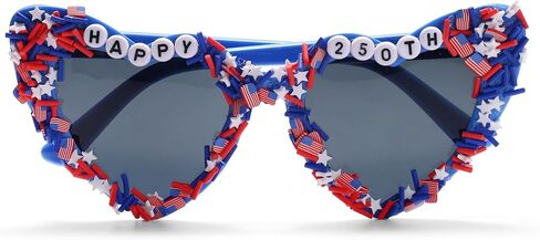 USA 250th Anniversary Merchandise American Flag Sunglasses 4th of July Outfits for Women Men Independence Day Gift in Saudi Arabia