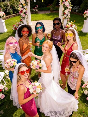 12/20 Pairs Heart Sunglasses for Women, Fun Rainbow Glasses Bulk for Wedding Bachelorette Pride Month Party Favors in Kuwait
