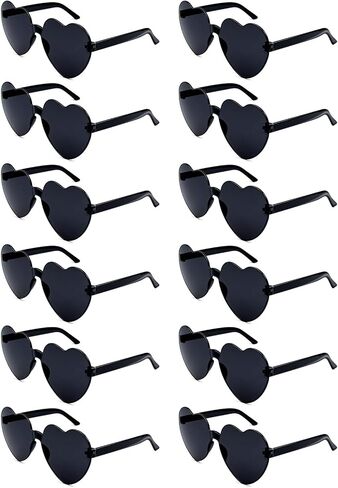 12/20 Pairs Heart Sunglasses for Women, Fun Rainbow Glasses Bulk for Wedding Bachelorette Pride Month Party Favors in Kuwait