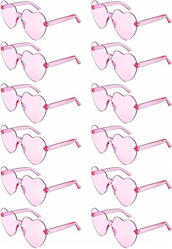 12/20 Pairs Heart Sunglasses for Women, Fun Rainbow Glasses Bulk for Wedding Bachelorette Pride Month Party Favors in Kuwait