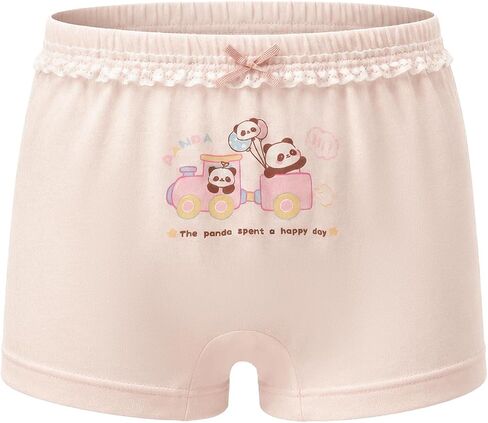 Girls' Soft Stretch Boxer Briefs Comfortable 3 Packs Cute Printed Boys' Shorts in Kuwait