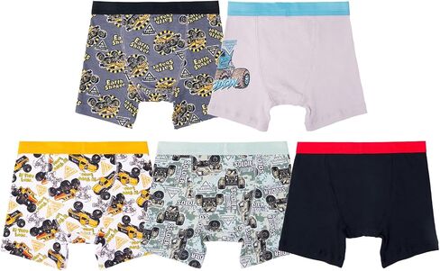 Handcraft Monster Jam Boys 5-Pack Boxer Briefs, Grave Digger Megalodon Earth Shaker Soldier Fortune in Saudi Arabia
