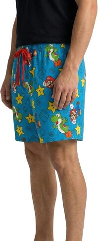 Nintendo Mens Super Mario Print Lounge Pajama Shorts Multicolor in Kuwait