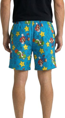 Nintendo Mens Super Mario Print Lounge Pajama Shorts Multicolor in Kuwait