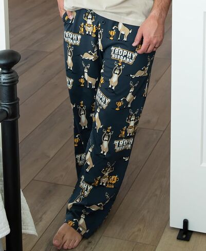 Lazy One Novelty Men's Pajama Pants – Funny Pajama Bottoms for Men, 100% Cotton PJ Pants with Pockets, Funny Pajamas in Kuwait
