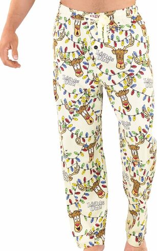 Lazy One Novelty Men's Pajama Pants – Funny Pajama Bottoms for Men, 100% Cotton PJ Pants with Pockets, Funny Pajamas in Kuwait