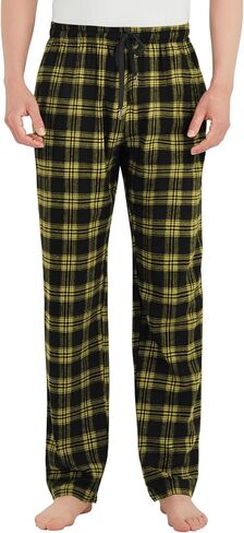 Idtswch Tall Mens Pajamas Pants 32/34/36/38 Long Inseam Plaid Lounge Pants Sleepwear Bottoms in Kuwait