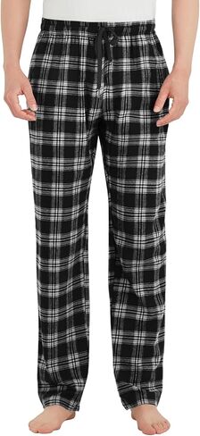 Idtswch Tall Mens Pajamas Pants 32/34/36/38 Long Inseam Plaid Lounge Pants Sleepwear Bottoms in Kuwait