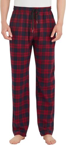 Idtswch Tall Mens Pajamas Pants 32/34/36/38 Long Inseam Plaid Lounge Pants Sleepwear Bottoms in Kuwait