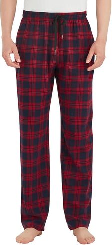 Idtswch Tall Mens Pajamas Pants 32/34/36/38 Long Inseam Plaid Lounge Pants Sleepwear Bottoms in Kuwait