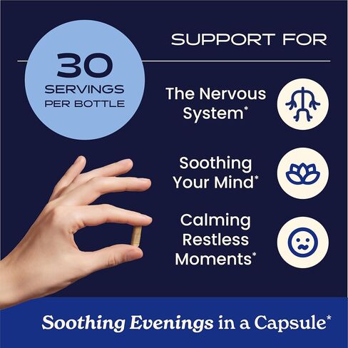 Herb Pharm Lemon Balm Calm Capsules: Calming Nervous System Support, Certified Organic Capsules with Lemon Balm Leaf Extract, Melatonin Free Relaxing Supplement, Vegan, 30 Day Supply, 60 Capsules* in Saudi Arabia