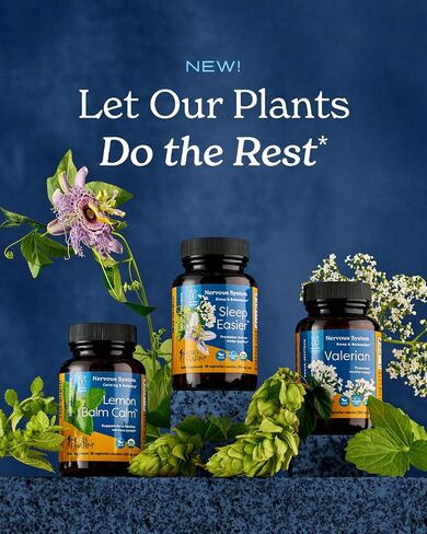 Herb Pharm Lemon Balm Calm Capsules: Calming Nervous System Support, Certified Organic Capsules with Lemon Balm Leaf Extract, Melatonin Free Relaxing Supplement, Vegan, 30 Day Supply, 60 Capsules* in Saudi Arabia